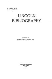 Cover of: A priced Lincoln bibliography