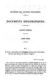 Cover of: Documents diplomatiques. by Ministère des Affaires étrangères (France)