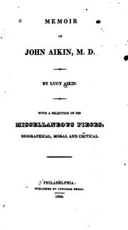 Cover of: Memoir of John Aikin by John Aikin