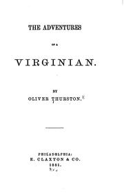 Cover of: The adventures of a Virginian.