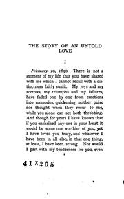 Cover of: The story of an untold love