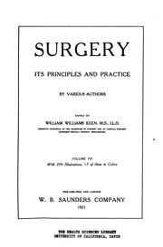 Cover of: Surgery, its principles and practice