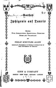 Cover of: Goethes Iphigenie auf Tauris by Johann Wolfgang von Goethe