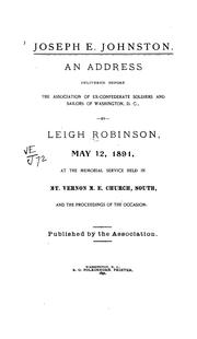 Joseph E. Johnston by Robinson, Leigh