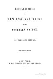 Cover of: Recollections of a southern matron.