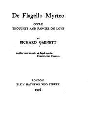Cover of: De flagello myrteo by Richard Garnett