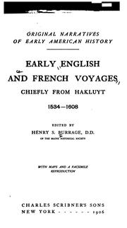 Cover of: Early English and French voyages: chiefly from Hakluyt, 1534-1608
