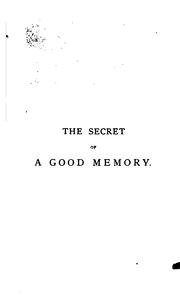 Cover of: The secret of a good memory