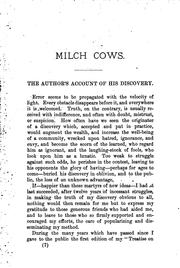 Cover of: Guenon on milch cows.: A treatise upon the bovine species in general.