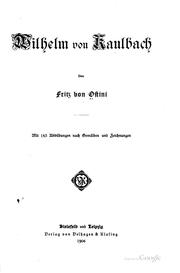 Cover of: Wilhelm von Kaulbach