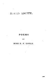 Cover of: Poems by Hannah Flagg Gould, Hannah Flagg Gould