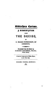 Cover of: A dissertation upon the Druids by Esaias Pufendorf