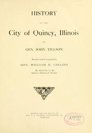 History of the city of Quincy, Illinois by John Tillson