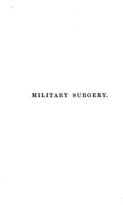 Cover of: Military surgery.