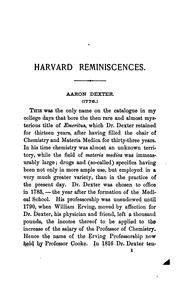 Cover of: Harvard reminiscences