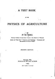 Cover of: text book of the physics of agriculture | F. H. King