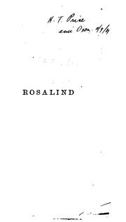Cover of: Rosalind.: A novel