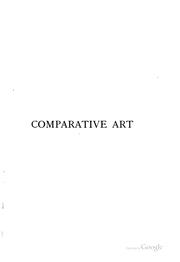 Cover of: Comparative art