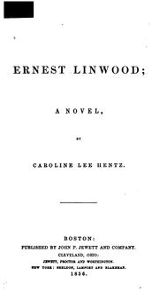 Cover of: Ernest Linwood: a novel