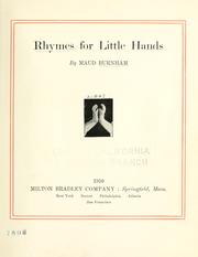 Rhymes for little hands by Maud Burnham