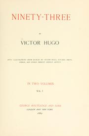 Cover of: Ninety-three | Victor Hugo