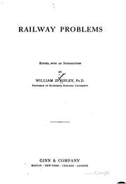 Cover of: Railway problems by William Zebina Ripley