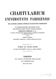 Cover of: Chartularium Universitatis parisiensis.