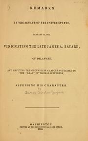 Remarks in the Senate of the United States, January 31, 1855 by James A. Bayard, Jr.