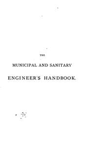 Cover of: The municipal and sanitary engineer's handbook.