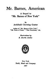 Cover of: Mr. Barnes, American. by Archibald Clavering Gunter
