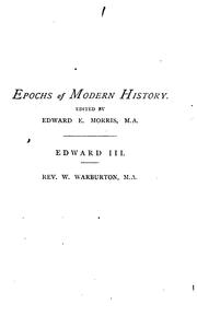 Cover of: Edward III by William Parsons Warburton