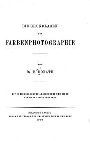 Cover of: Die Grundlagen der Farbenphotographie