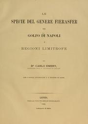 Le specie del genere Fierasfer nel golfo di Napoli e regioni limitrofe by Carlo Emery