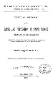 Cover of: Special report on the cause and prevention of swine plague. by United States. Bureau of Animal Industry