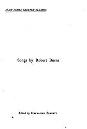 Cover of: Songs by Robert Burns