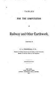 Tables for the computation of railway and other earthwork by C. L. Crandall
