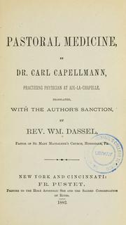 Cover of: Pastoral medicine by C. Capellmann