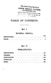 Cover of: A treatise on the materia medica and therapeutics of the skin