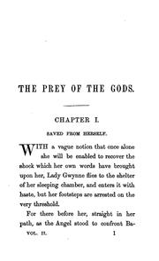 Cover of: The prey of the gods: a novel