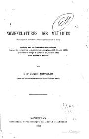 Cover of: Nomenclatures des maladies: (statistique de morbidité--statistique des causes de décès)