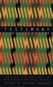 Cover of: Testimony: young African-Americans on self-discovery and Black identity