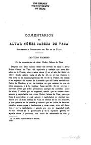 Cover of: Los Comentarios de Alvar Núñez.