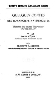 Cover of: Quelques contes des romanciers naturalistes