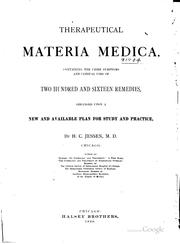 Therapeutical materia medica by H. C. Jessen