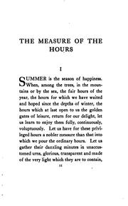 Cover of: The measure of the hours