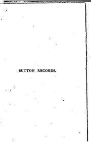 Cover of: Vital records of Sutton, Massachusetts, to the end of the year 1849. by Sutton (Mass. : Town)