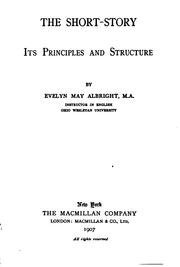 Cover of: The short-story by Albright, Evelyn May