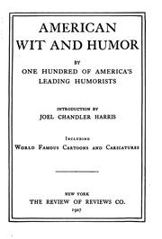 Cover of: American wit and humor