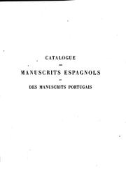 Cover of: Catalogue des manuscrits espagnols et des manuscrits portugais by Bibliothèque nationale (France). Département des manuscrits.