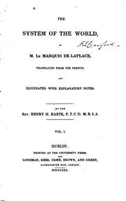 Cover of: The system of the world by Pierre Simon marquis de Laplace